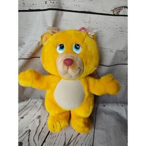 Vintage 1984 Hasbro Softies Wuzzles Yellow Butter Bear Wings Plush Stuffed Read